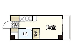 ＳＥ．ＢＬＤ　Ｔｏｕｋａｉｃｈｉ 4階ワンルームの間取り