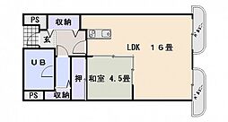 和光若草レジデンス 6階1LDKの間取り