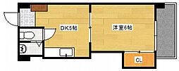 田村ビル 1DKの間取図画像
