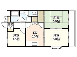 リバティハイムＫ 3階3DKの間取り