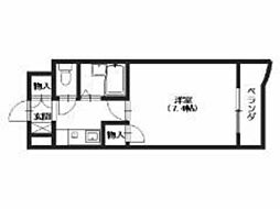 ソレーユ西山 5階1Kの間取り