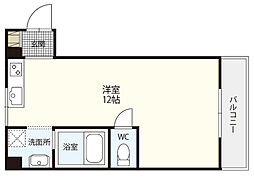 みかみビル 3階ワンルームの間取り