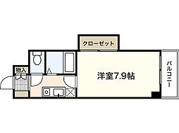 ヴィアーレ古市 3階1Kの間取り