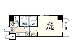 Ｋｙｏｗａ　ｒｅｓｉｄｅｎｃｅ　ｋｏａｍｉ 6階1Kの間取り