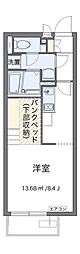 ミランダセジュール 2階ワンルームの間取り