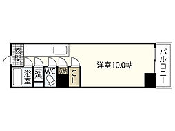 アーバンルーム本川 5階ワンルームの間取り
