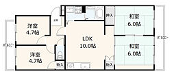 エメラルドマンション五日市保井田 4LDKの間取図画像