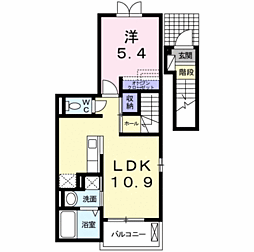 フィデール庚午 1LDKの間取図画像