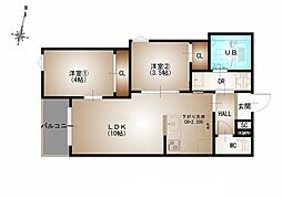 Regalest-F 井口1 2LDKの間取図画像