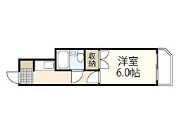 サンライフ東雲 1Kの間取図画像