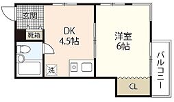 セブンインビル 1Kの間取図画像