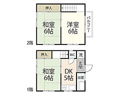 園杭アパート 3DKの間取図画像