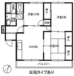 ギラソーレ福光 3DKの間取図画像