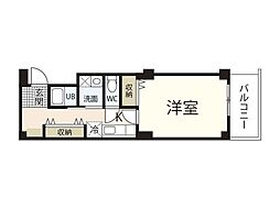 (有)山田オフィスビル 1Kの間取図画像