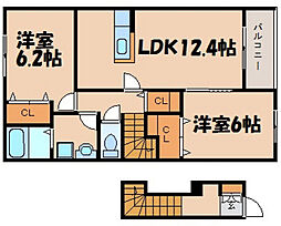メゾン雪 2LDKの間取図画像