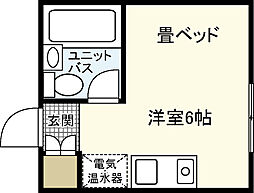 ラフテル ワンルームの間取図画像