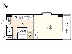 ルミエール牛田本町 1Kの間取図画像