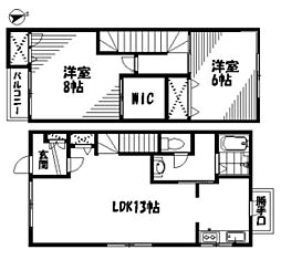 レヴァンテ1 2LDKの間取図画像