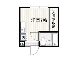 ワンピース ワンルームの間取図画像