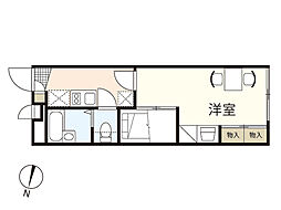 レオパレスTaki 1Kの間取図画像