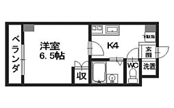 第2植野ビル 1Kの間取図画像