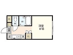 新第一田中興産ビル ワンルームの間取図画像
