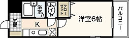 シアトル住村 1Kの間取図画像