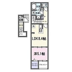 プラムガーデンC 1LDKの間取図画像