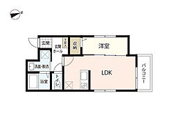 セブンプロート船越南 1LDKの間取図画像