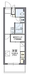 レオパレスHanaguri 1Kの間取図画像