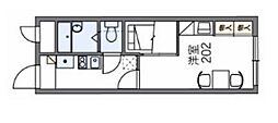 レオパレス国泰寺 1Kの間取図画像