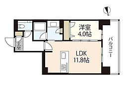 シャーメゾンステージ中央通り 1LDKの間取図画像