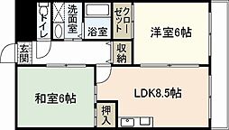 パレ広瀬 2LDKの間取図画像