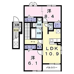 ルミナス 2LDKの間取図画像