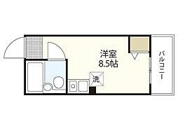 レジェンド船越南 ワンルームの間取図画像