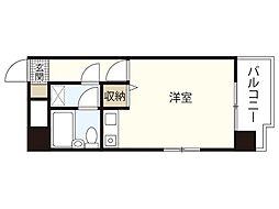 朝日プラザ横川駅前 4階ワンルームの間取り