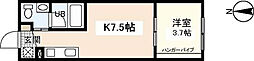 エストレビータ 3階1Kの間取り
