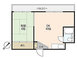 リリーフ・レジデンス井口 3階1DKの間取り