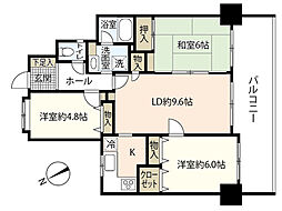 JR山陽本線 五日市駅 徒歩16分の賃貸マンション 1階3LDKの間取り
