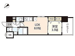 Ｓ−ＲＥＳＩＤＥＮＣＥ空港通りａｗｅｓｏｍｅ 4階1LDKの間取り