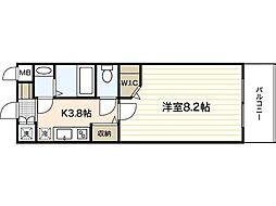 AXiS(アクシス)大塚西 5階1Kの間取り