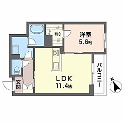 Ｏｌｉｖｅｃｏｕｒｔ（オリーブコート） 3階1LDKの間取り