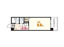 ウエルス21 1Kの間取図画像