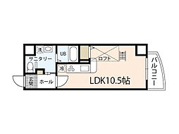 グランドポレストーネ東平塚 ワンルームの間取図画像