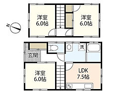 相田5丁目戸建て 3DKの間取り
