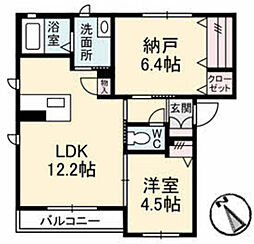 コンフォーザ庚午中 2階1SLDKの間取り