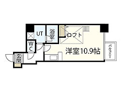 Ｔ．Ｍ．住吉ビル 7階ワンルームの間取り