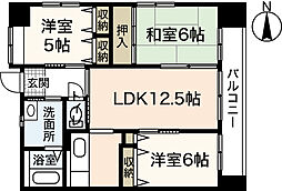 ワイビル 9階3LDKの間取り