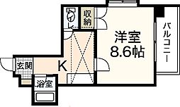 Ｄｏｌｃｅ　Ｖｉｔａ 2階1DKの間取り