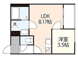 エフコート1 1LDKの間取図画像